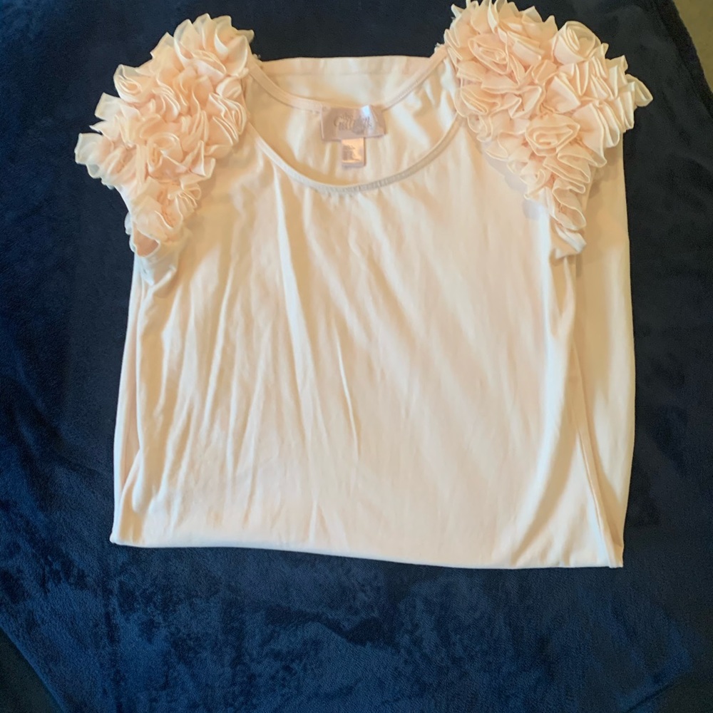 Medium cotton candy pink dress with shoulder frill - Picture 3 of 5